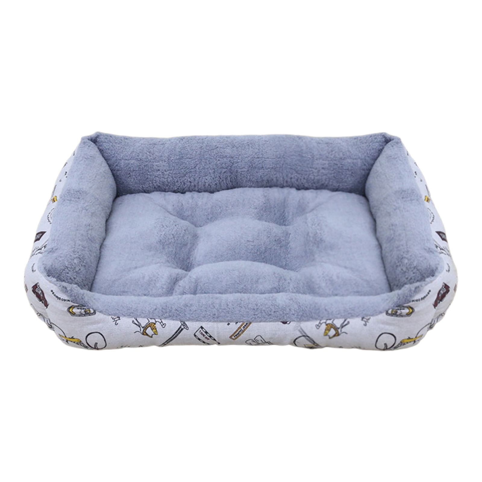 Rectangle Dog Bed Washable, Fluffy Sherpa Pet Bed with Anti- Bottom for Indoor Cats and Small Medium Dogs, Super Comfortable Anti-Anxiety Cuddler Sleeping Bed