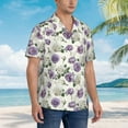thumbnail image 3 of Susaid Spring Flowers Print Hawaiian Shirts for Men Women,Hawaiian Summer Short-Sleeve Casual Relaxed-Fit Button-Down,Medium, 3 of 7