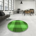 thumbnail image 4 of Ahgly Company Machine Washable Indoor Square Transitional Green Area Rugs, 5' Square, 4 of 7