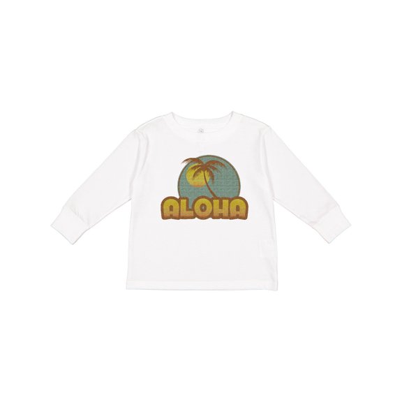 Inktastic Aloha Palm Boys or Girls Long Sleeve Toddler T-Shirt