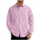 thumbnail image 2 of Blusa y camisa de manga larga con cuello vuelto para hombre, blusa informal de moda a rayas con botones de solapa, blusa de manga larga, blusa de poliéster para hombre, 2 of 5