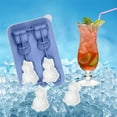 thumbnail image 1 of 1PC Cat Ice Grid 3d Cat Shaped Silicone Ice Cube Tray With Lid 4 Compartments Cat Shaped Ice Cubes Easy Release Sturdy Ice Maker For Beverages Coffee And Cocktails Blue, 1 of 3