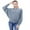 Light Blue, variant on UJNDER Fashion Off The Shoulder Bat Sleeve Long Sleeve Pullover Sweater for Women Blue One Size