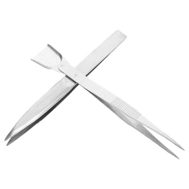 2 pinzas de precisión de acero inoxidable para hacer joyas. Pinzas útiles.