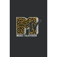 thumbnail image 2 of Women's MTV Cheetah Print Logo  Racerback Tank Top Black Heather 2X Large, 2 of 4