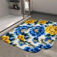 thumbnail image 2 of 1pc Floral Pattern Absorbent Non-Slip Bathroom Thickened Flannel Rug Decor,Soft,Quick Drying,Suitable For Indoor/outdoor Use,Bathrooms,Bedrooms,Kitchens,Terrace,Laundry Rooms,16"x24", 2 of 9
