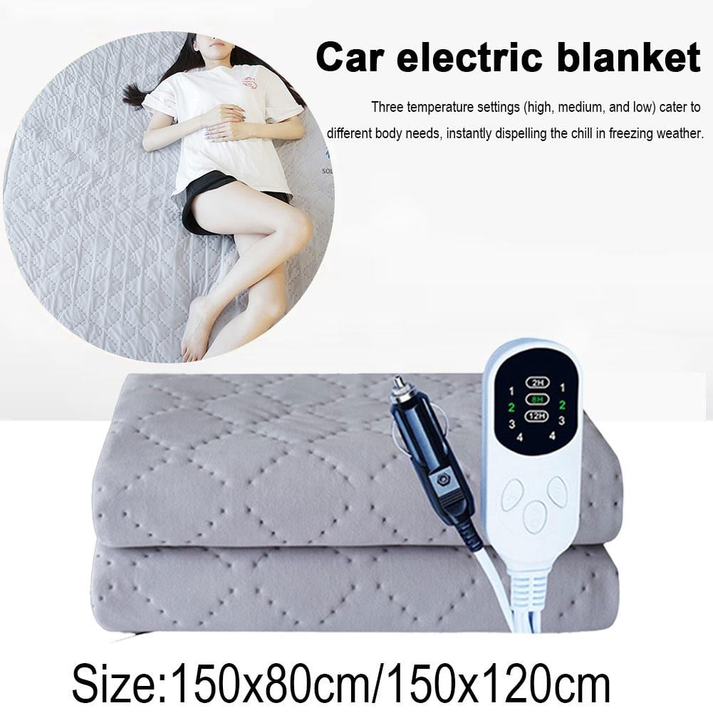 Soft 12V Electric Blanket - Thick Plush Heated Mattress With Adjustable Temperature For RVs SUVs & Cars Sleeper Accessories