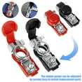 thumbnail image 3 of 2Pcs Car Battery Cable Terminal Clamps Negative and Positive Battery Cable Terminals Top Galvanized Iron Battery Terminal Connector with Plastic Cover for Car Boat Truck, 3 of 8