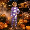 thumbnail image 5 of Xyant Halloween Boys Pajamas Ghost Cat Pjs Set Long Sleeve Kids Soft Cotton 2 Piece Sleepwear Toddler Boy Pajamas,Size 8-9 Years, 5 of 9