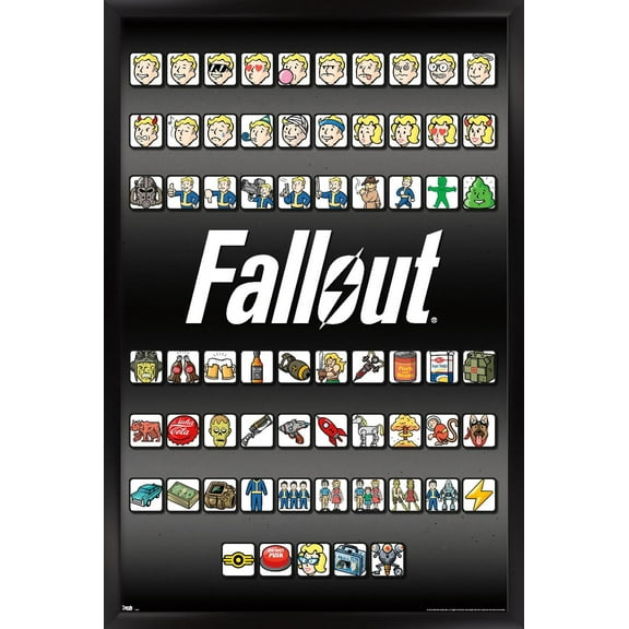 Fallout - Emojis Wall Poster, 22.375" x 34" Framed