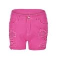 thumbnail image 1 of YDLCAFD Womens High Waisted Denim Shorts Ripped Hem Distressed Short Jeans Summer Casual Stretchy Jeans Shorts S, 1 of 7