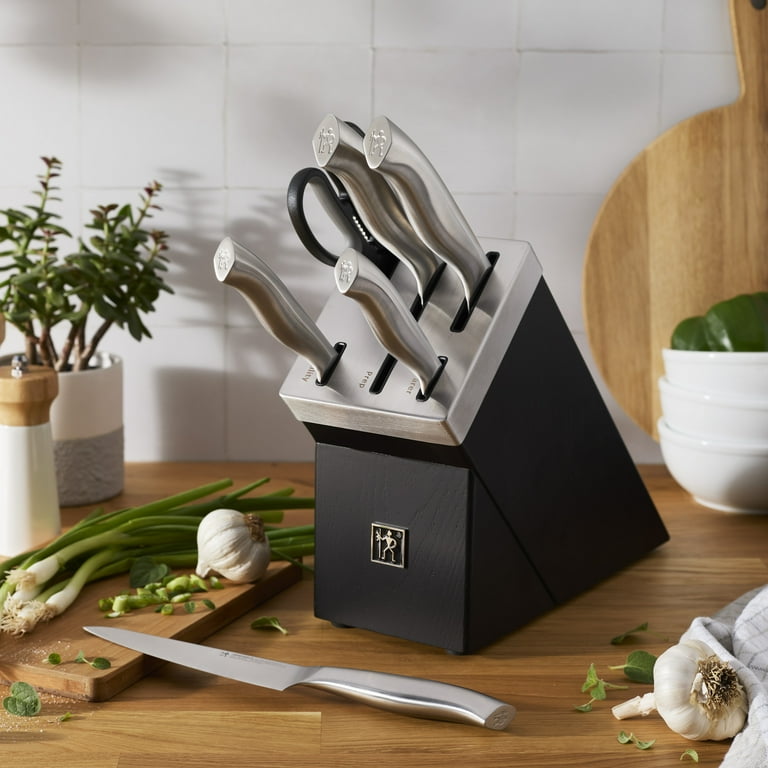Henckels Silver Essentials 7 Piece Self-Sharpening Knife Block Set