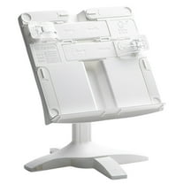 Book Stand | Cxui Adjustable Desktop Book Holder Stand - 360° Angle Reading Rack for Textbooks & Tablets, Ergonomic Study Aid for Home Office & Learning Spaces White