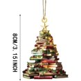 thumbnail image 5 of Adornos colgantes de Navidad con forma de libro, adornos de acrílico con forma de libro para decorar el árbol de Navidad, regalos para amantes de los libros (A), 5 of 5
