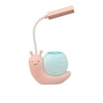 thumbnail image 2 of Byikun Lampe de Bureau LED en Forme d'Escargot pour Enfants avec Porte-Stylo – Protection des Yeux, Cou Réglable à 360°, Chargement USB pour Étudiants – Design Compact et Portable en Jaune, Bleu Ou Rose, 2 of 6
