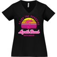 thumbnail image 3 of Inktastic Summer Enjoy the Sunshine Myrtle Beach South Carolina Pink Women's Plus Size V-Neck T-Shirt, 3 of 5
