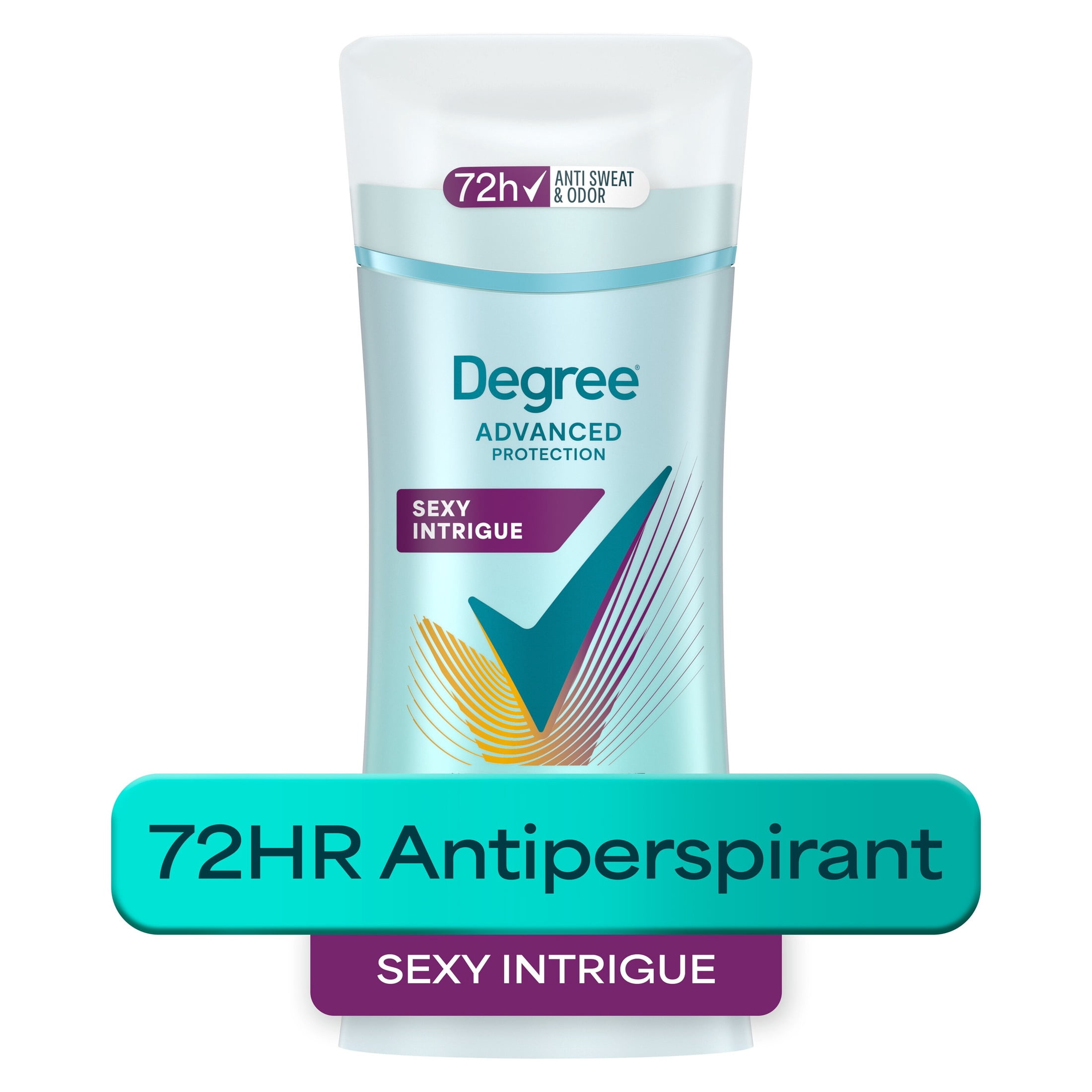 Degree Antiperspirant Deodorant 72-Hour Sweat & Odor Protection Sexy Intrigue Antiperspirant Deodorant For Women with Body Heat Activated Technology, 2.6 oz