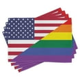 thumbnail image 1 of Ambesonne Pride Place Mats Set of 4, Flag USA Rainbow Colors, Standard Size, Multicolor, 1 of 6