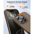 thumbnail image 5 of KOMI Designed for iPhone 16 Pro Max Shockproof Liquid Silicone Protective Cell Phone Case, Light Brown, New, 1 Count, 5 of 5