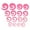 Pink, variant on 16Pcs/Set Spiral Taper Flesh Tunnel Ear Stretcher Expander Stretching Plug D-N8-White