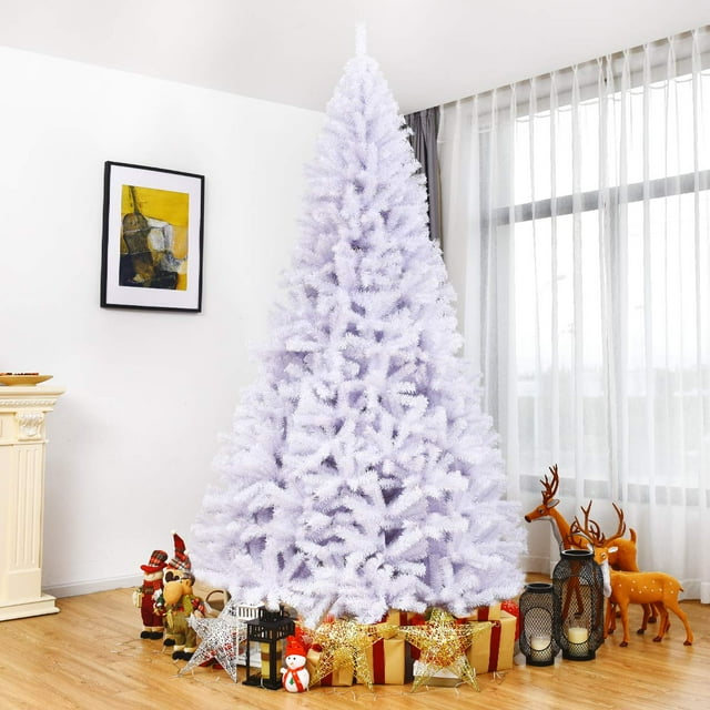 Árbol de Navidad BestComfort blanco artificial de 9 pies con soporte