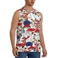 thumbnail image 2 of Easygdp Colorful Mushrooms (2) Men's Breathable Tank Tops Sleeveless Sporty T Shirts for Basketball, Mountaineering, Bodybuilding -3X-Large, 2 of 8
