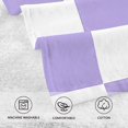 thumbnail image 3 of Light Purple Squares Pattern Bath Towel 100% Cotton Soft Thick High Absorbency Hand Face Towel Single Pack 16x28in, 3 of 7