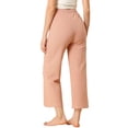 thumbnail image 3 of INSPIRE CHIC Women's Wide Leg Drawstring Comfy Yoga Pants Lounge Pajamas Pants M Light Pink, 3 of 6
