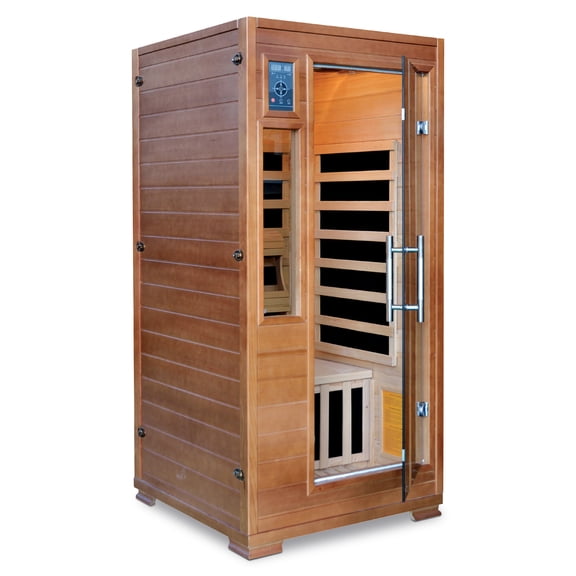 HeatWave 1-2 Person Hemlock Infrared Sauna W/ 5 Carbon Heaters