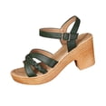 thumbnail image 2 of Bkhluea Women Braided Strap Block Heel Sandals Comfortable Footwear For Party Daily Casual Outdoor Activities, 2 of 7