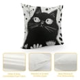 thumbnail image 4 of nygtbtfer Outdoor Throw Pillow Cover Abstract Sketch Art Cat Animal Waterproof Cushion  Pack Geometric Flower on White Pillow Cases Home Decoration for Patio Garden Couch Sofa, 4 of 5
