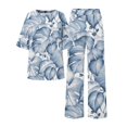 thumbnail image 4 of Summer Outfits For Women 2 Cotton Linen Set Oversized T Shirts Straight Leg Pant Plus Size Tracksuit, 4 of 5