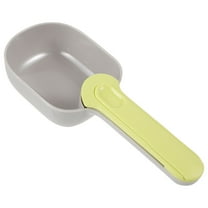 Soimiss Cat Treat Spoon Feeding Pet Food Scoop Plastic Yellow Gray 1Pack
