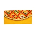 thumbnail image 2 of Aditri Creation Indian Handmade Fabric Money Envelopes, 4" x 8", Red & Yellow, 2 Count, 2 of 5