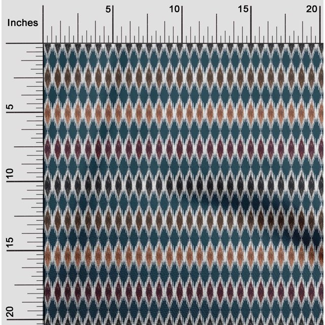 oneOone Coton Tissu Cambier Argyle Ikat Tissu Imprimé 1 Yard 56 Inch Wide