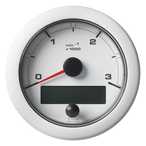 Veratron 3-3/8" (85MM) OceanLink® NMEA 2000® Tacómetro - 3000 RPM - Esfera blanca y bisel