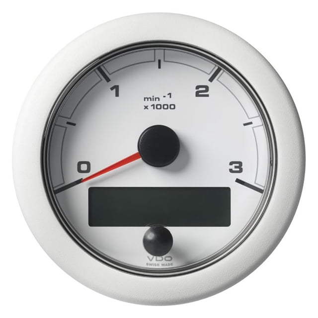 Veratron 3-3/8" (85MM) OceanLink® NMEA 2000® Tacómetro - 3000 RPM - Esfera blanca y bisel