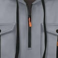 thumbnail image 7 of Evdexr Big and Tall Pullover Mens Tactical Quarter Zip Hoodies Fall Drawstring Long Sleeve Gym Hoodie Winter Multiple Pockets Military Zip Up Hoody Light Gray 3XL, 7 of 7