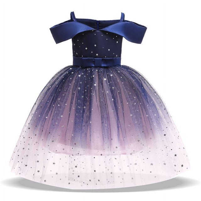 Nouvelles Robes pour Filles Tutu Princesse Robe de Soirée pour Enfants Robe de Demoiselle d'Honneur pour Enfants Robe de Mariage vestido 5 6 7 8 Ans