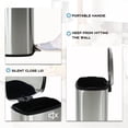 thumbnail image 5 of YRLLENSDAN,Kitchen Trash Can 13 Gallon,Kitchen Trash Can with Lid,Stainless Steel Trash Can,Simple Human Trash Can,with Foot Pedals,SS, 5 of 7