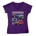 thumbnail image 5 of Ford Shelby Super Snake F-150 Women's V-Neck T-shirt Pickup Truck 4x4 Off-Road V8, 5 of 7