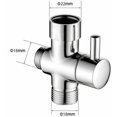 thumbnail image 3 of Bidé de ducha de mano con rociador para inodoro de acero inoxidable, con válvula de 3 vías, perfecto para higiene personal y cuidado de limpieza, 3 of 5