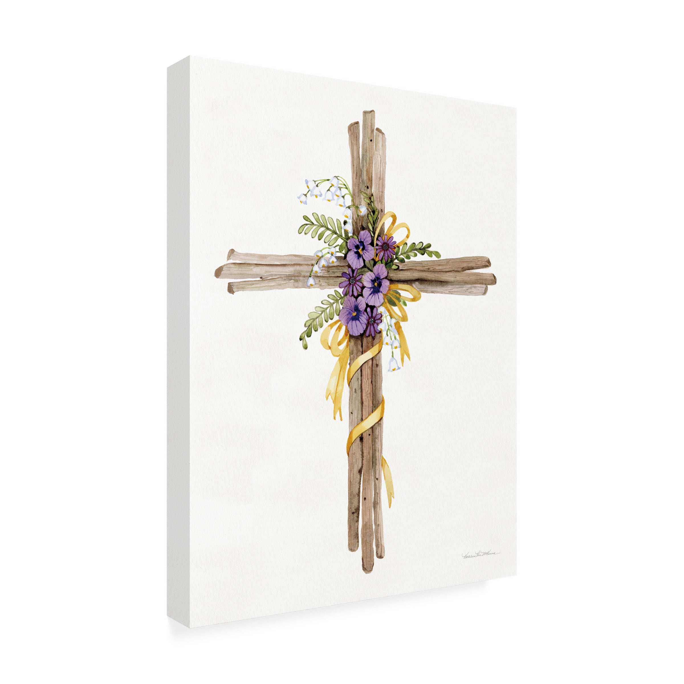 Trademark Fine Art 'Easter Blessing Cross I' Canvas Art by Kathleen Parr McKenna