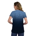thumbnail image 3 of Green Town Scrubs for Women V-Neck Scrub Top - Ombre Prints, 3 Pockets, Easy Care Uniforms, 3 of 5