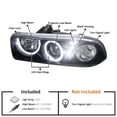 thumbnail image 4 of Spec-D Tuning SMD LED Dual Halo Projector Headlights Black Compatible with 1998-2004 Chevy S10 Pickup, 1998-2004 Chevy S10 Blazer, Left + Right Pair Headlamps Assembly, 4 of 7