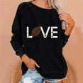thumbnail image 2 of Cmfcve Women's Fashion Hoodies & Sweatshirts Letter Long Sleeve Versatile Tops Crew Neck Loose Gym Tops, 2 of 5