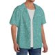 thumbnail image 2 of Fotbe Teal Green Glitter Camisa Estampada de Manga Corta para Hombre, Casual de Verano, Estilo Playero, Sin Arrugas-X-Large, 2 of 5