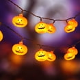 thumbnail image 3 of Lámparas Cadena Calabaza LED Luces Impermeables 16.4 Pies 40 8 Modos Naranja, 3 of 9