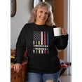 thumbnail image 2 of American Heroes Usa Flag Design Sweatshirt Women -GoatDeals Designs, Female Small, 2 of 4