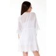 thumbnail image 3 of AZUCAR LADIES 3/4 SLEEVES SHORT DRESS 100% COTTON - IN (2) COLORS - LCD1758, 3 of 5